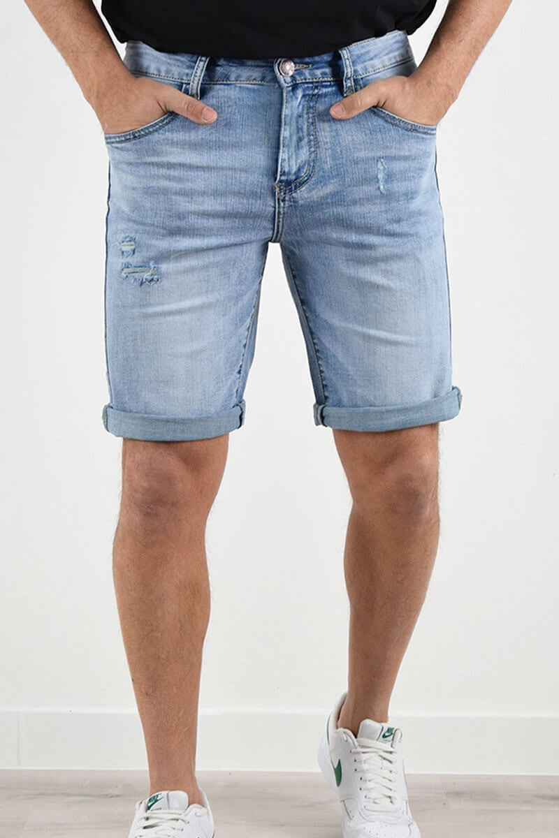 BERMUDA IN JEANS CON STRAPPI