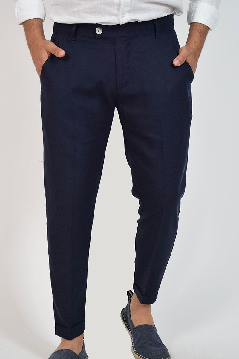 PANTALONI CAPRI IN LINO