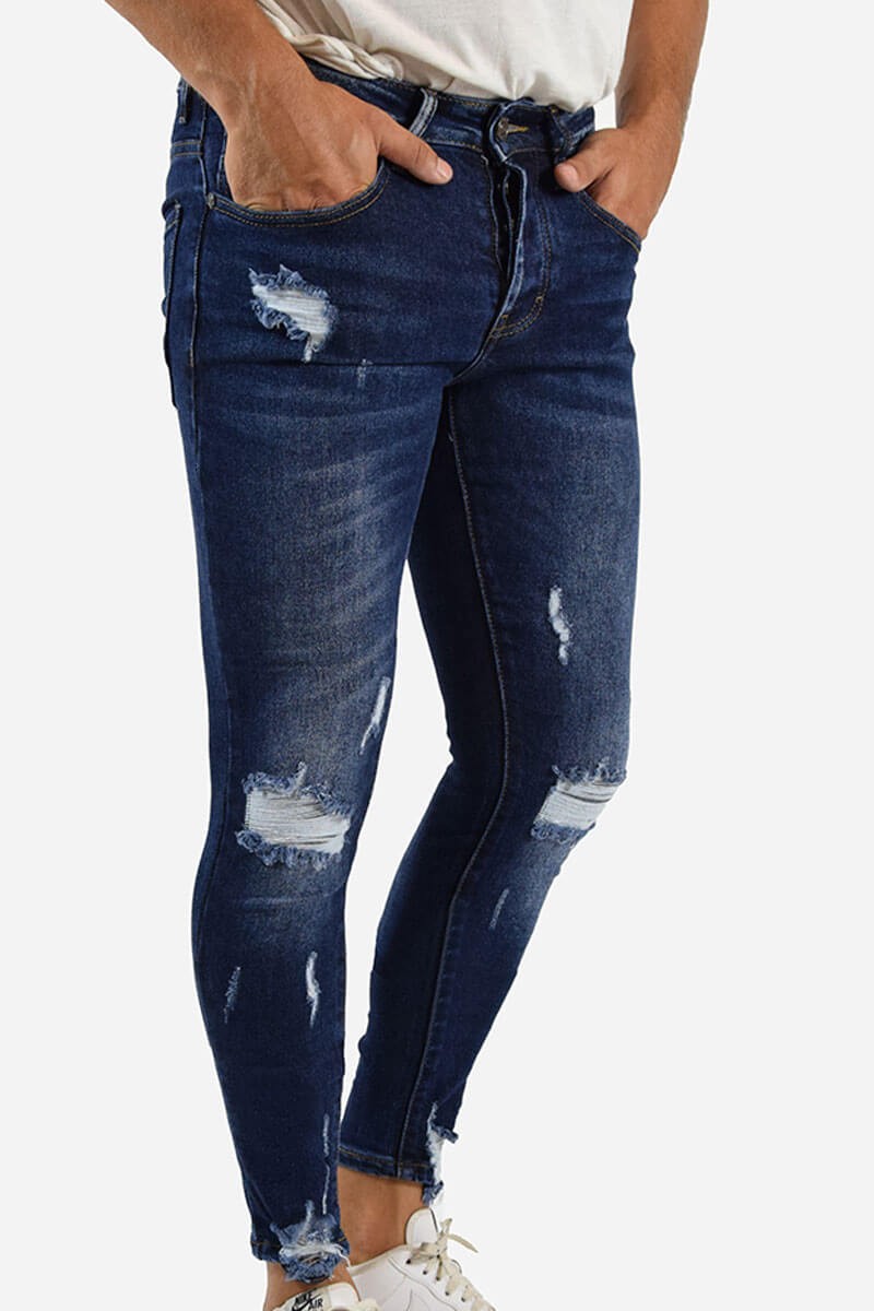 JEANS SKINNY CON STRAPPI