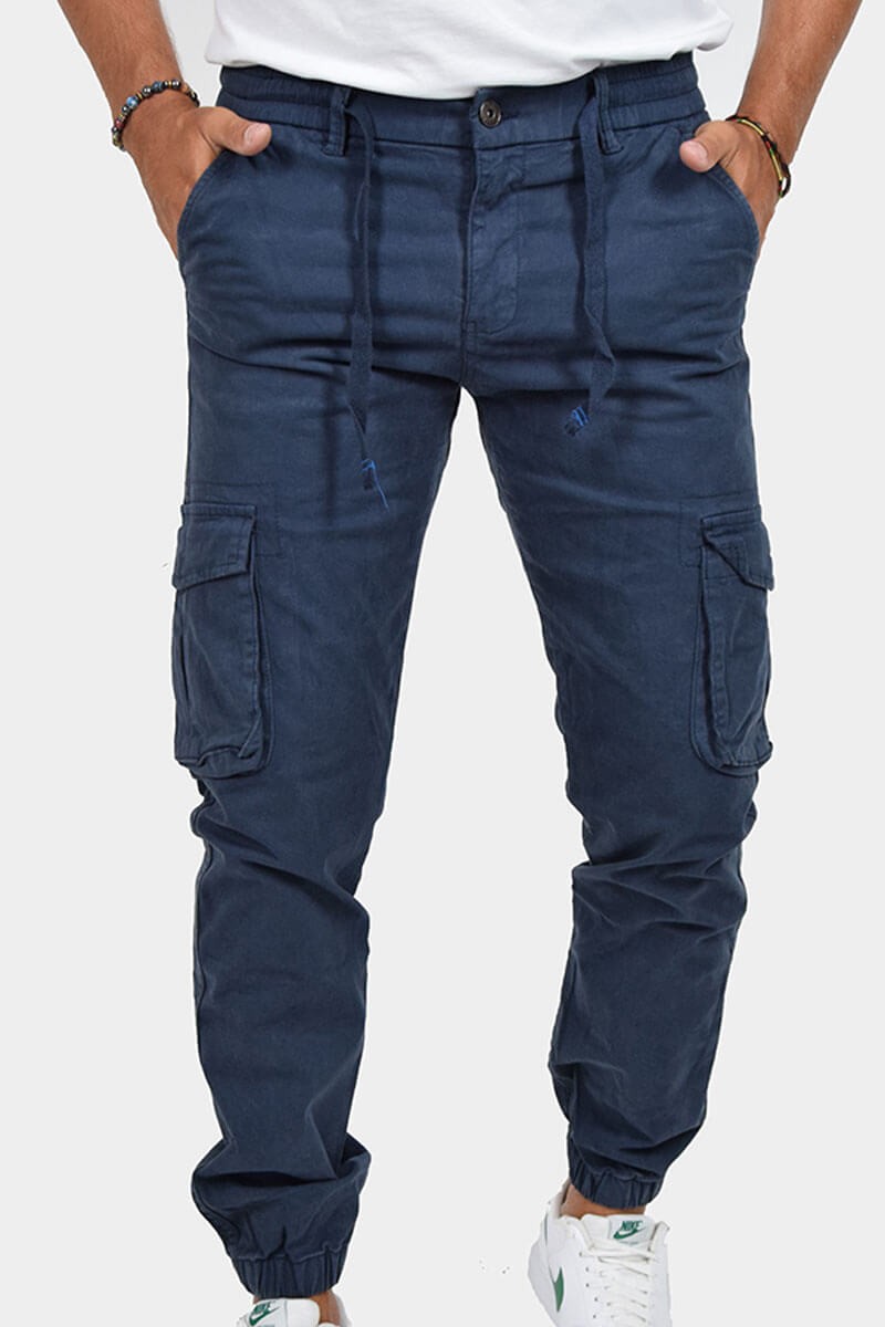 PANTALONI CON TASCONI E LACCIO IN VITA