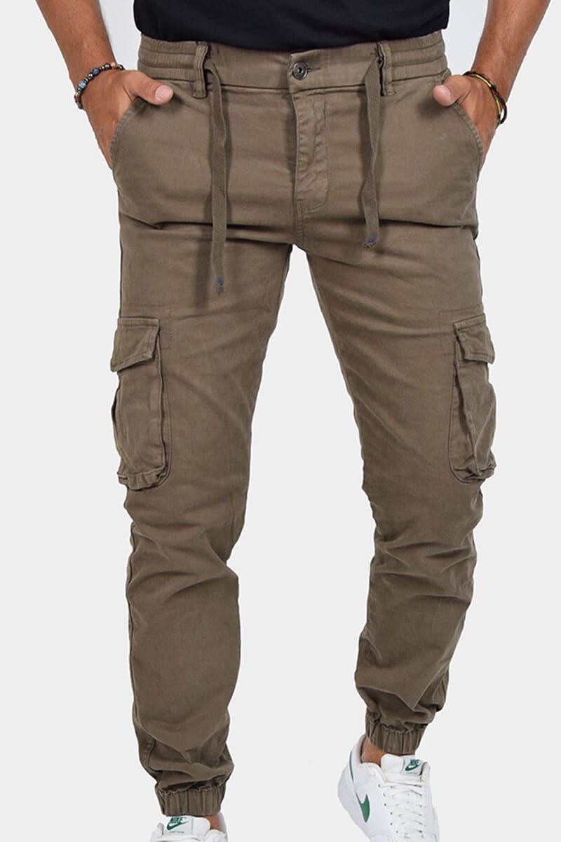 PANTALONI CON TASCONI E LACCIO IN VITA