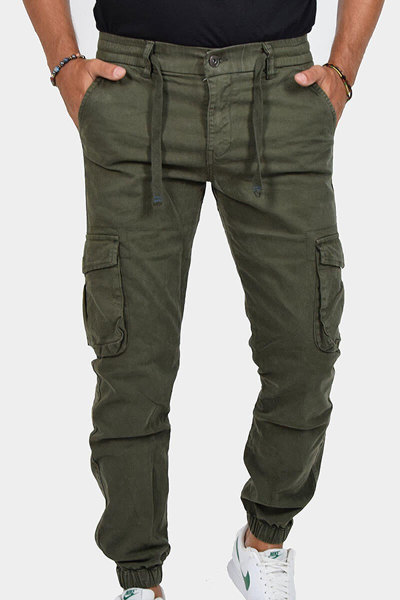 PANTALONI CON TASCONI E LACCIO IN VITA