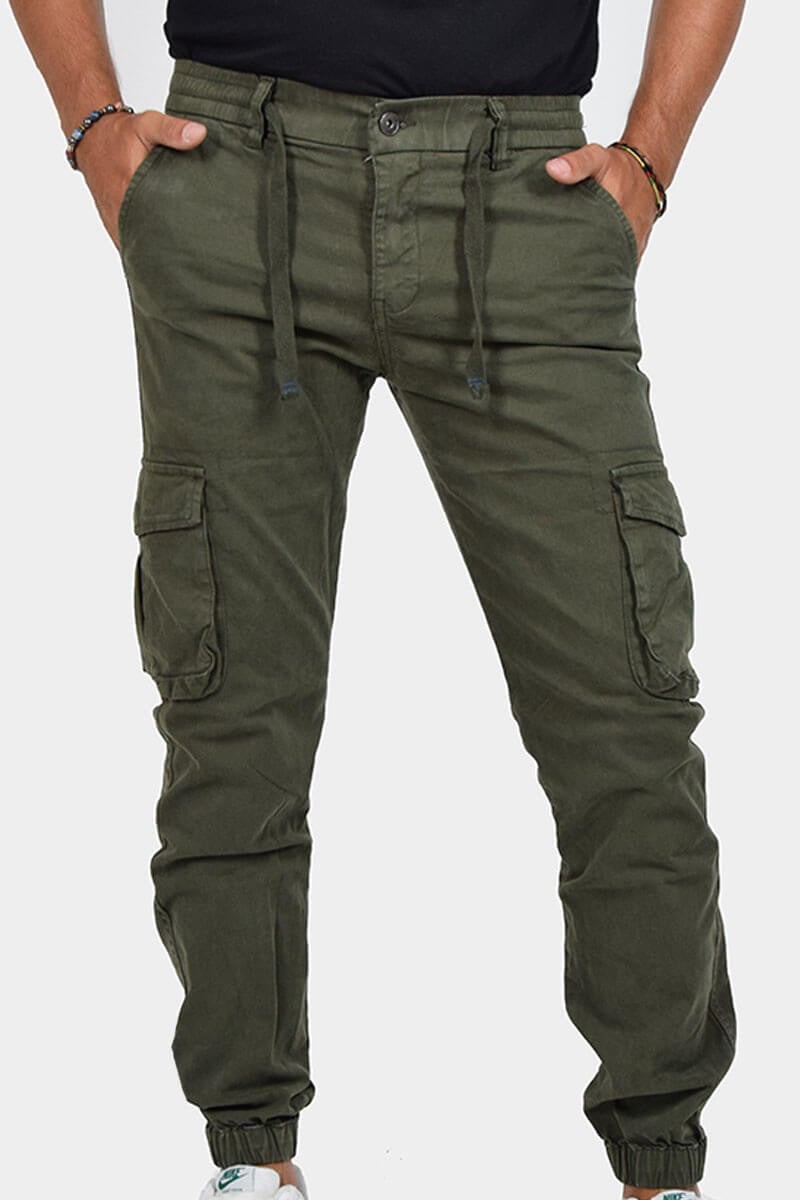 PANTALONI CON TASCONI E LACCIO IN VITA