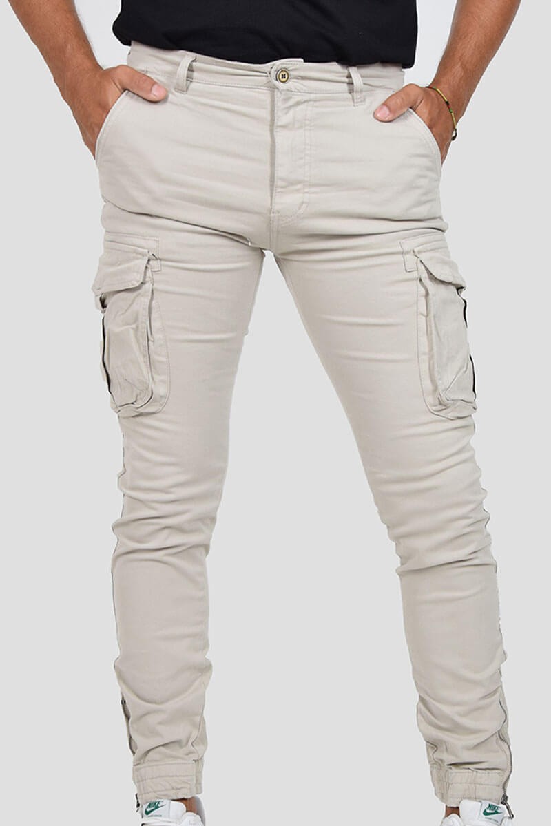 PANTALONI CON TASCONI E POLSINO