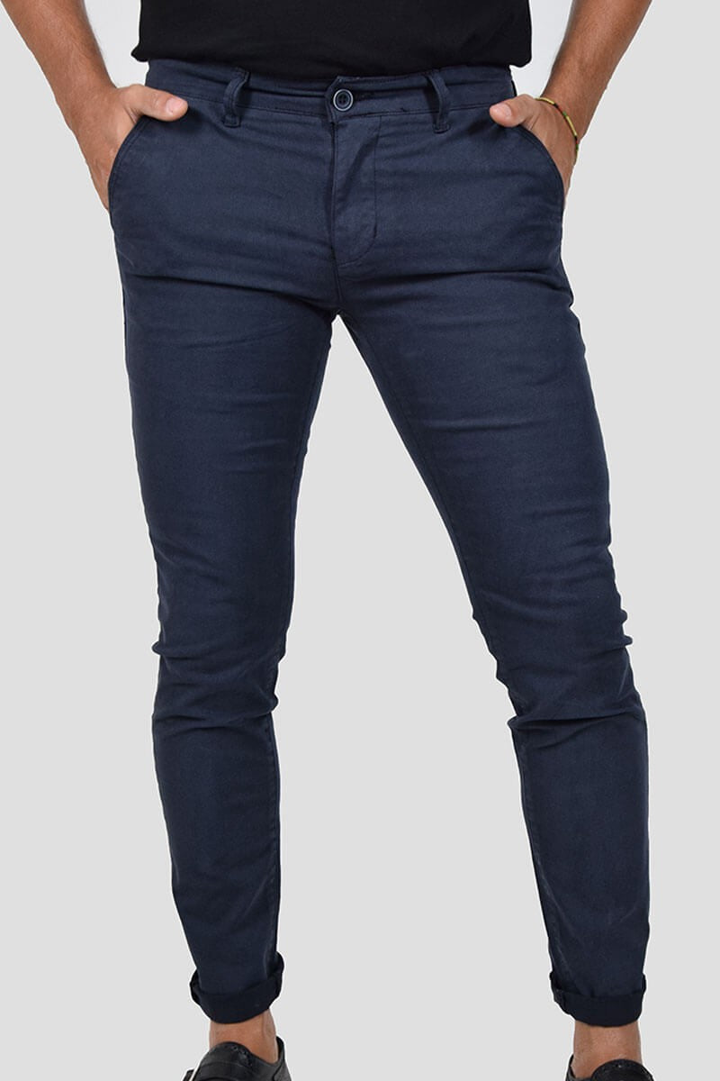 PANTALONI SKINNY CON MICROFANTASIA