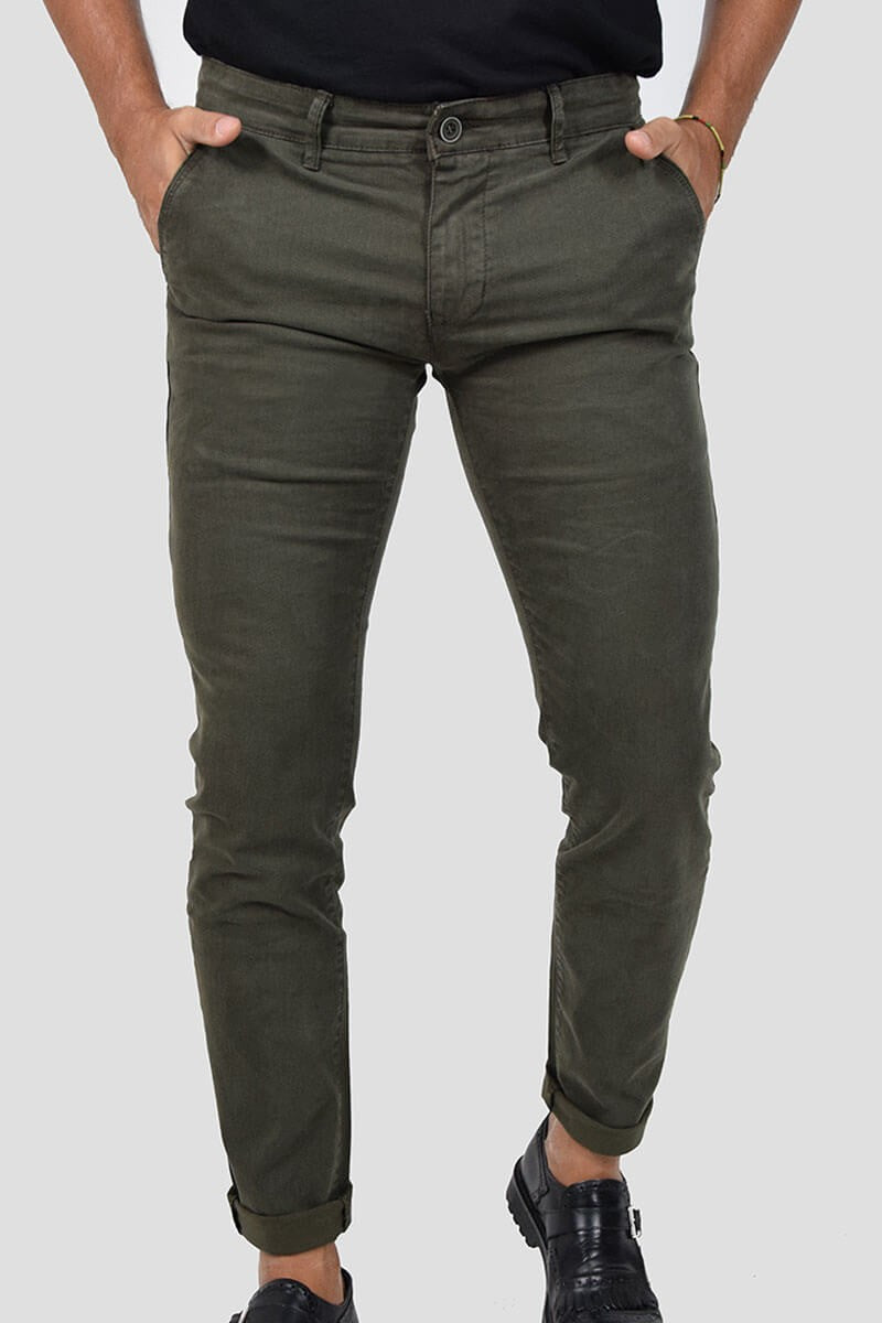 PANTALONI SKINNY CON MICROFANTASIA