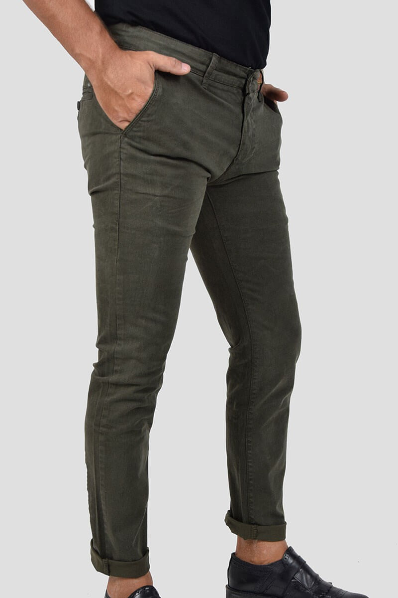 PANTALONI SKINNY CON MICROFANTASIA