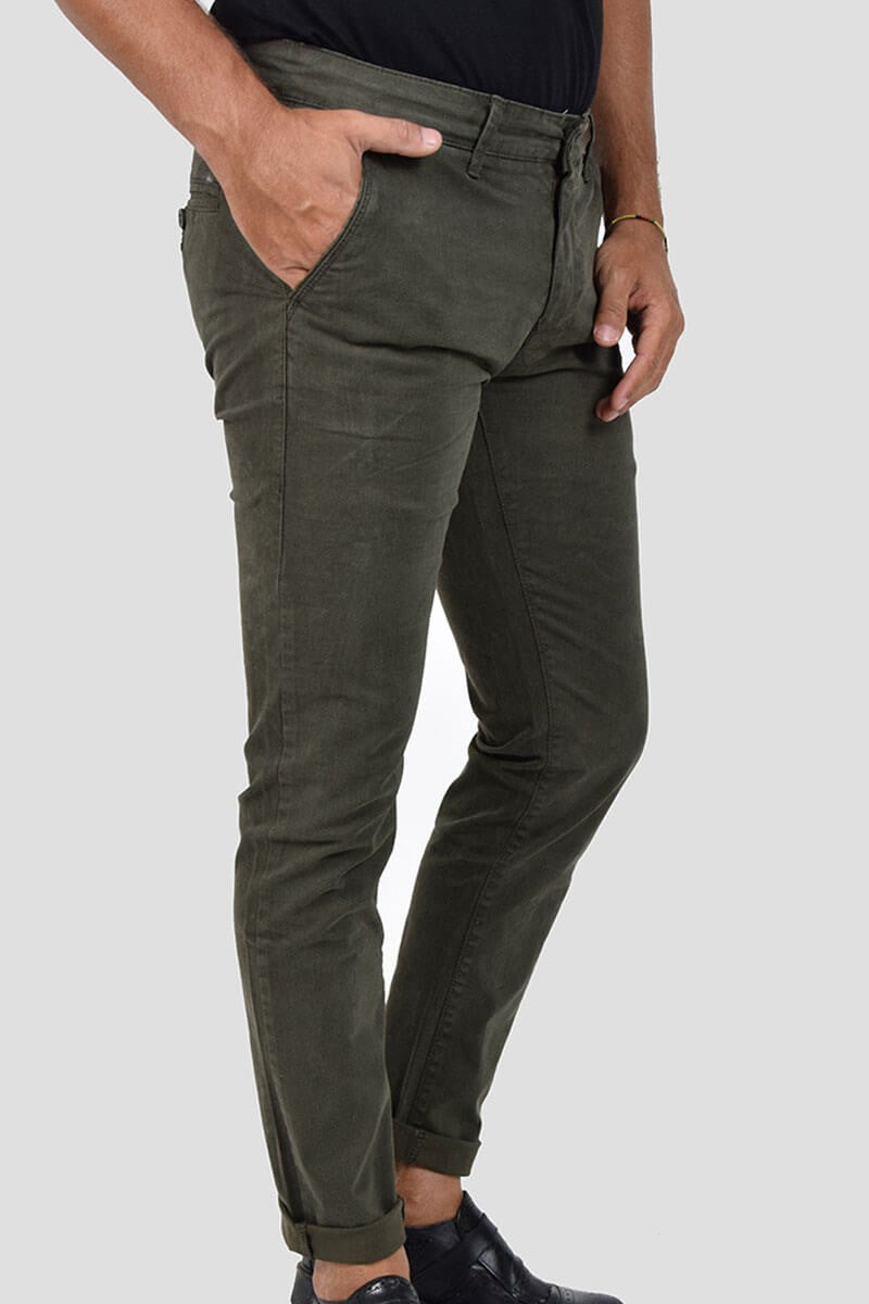 PANTALONI SKINNY CON MICROFANTASIA