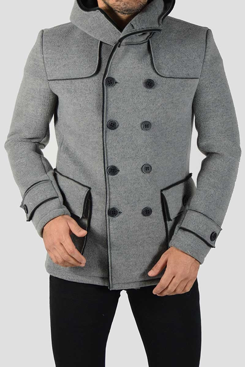 CAPPOTTO DOPPIOPETTO CON CAPPUCCIO