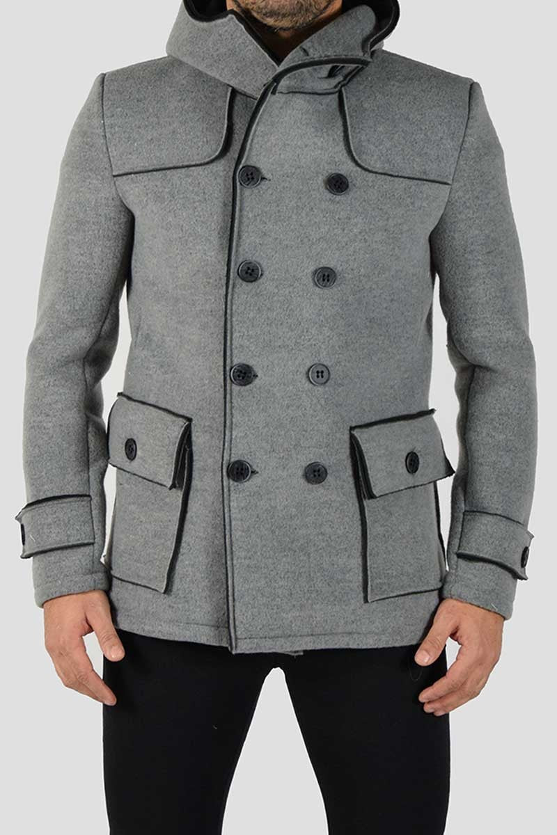 CAPPOTTO DOPPIOPETTO CON CAPPUCCIO