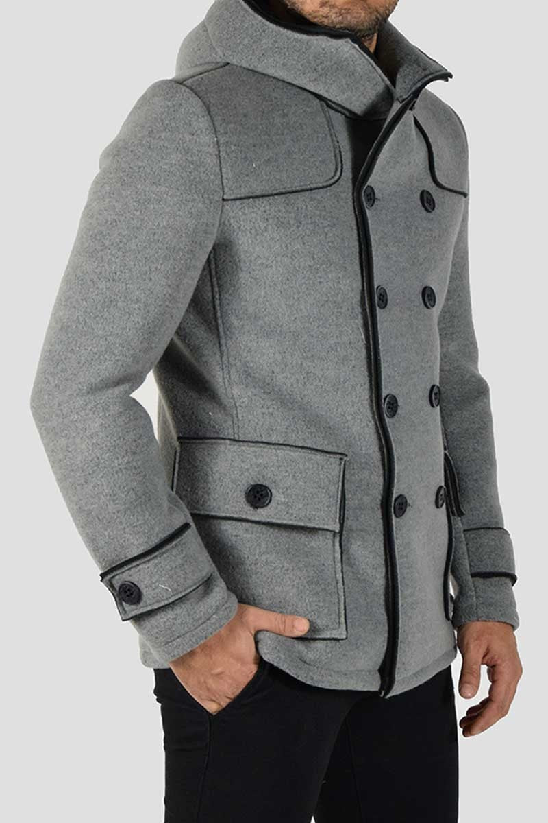 CAPPOTTO DOPPIOPETTO CON CAPPUCCIO