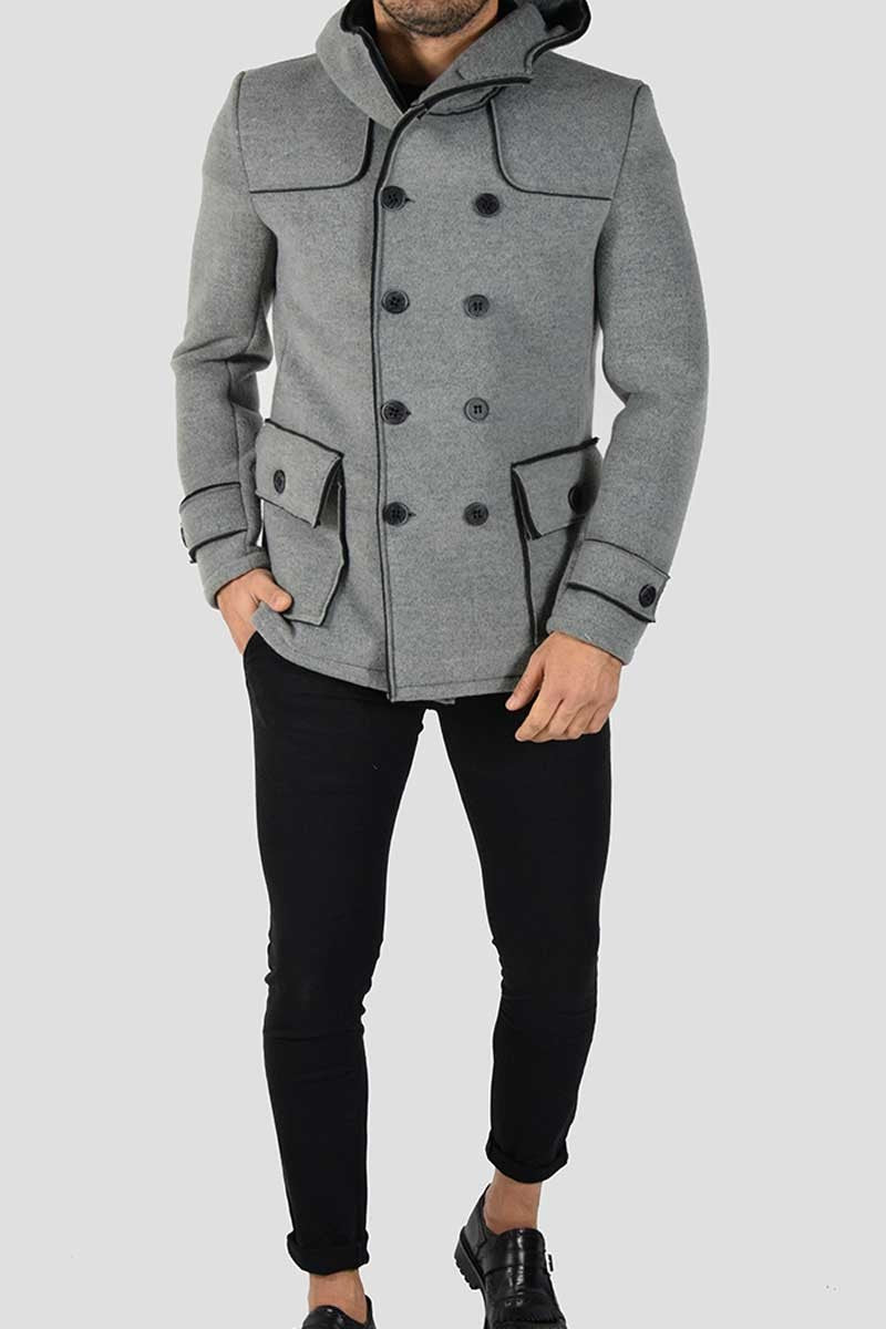 CAPPOTTO DOPPIOPETTO CON CAPPUCCIO