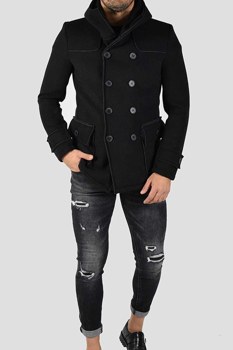 CAPPOTTO DOPPIOPETTO CON CAPPUCCIO