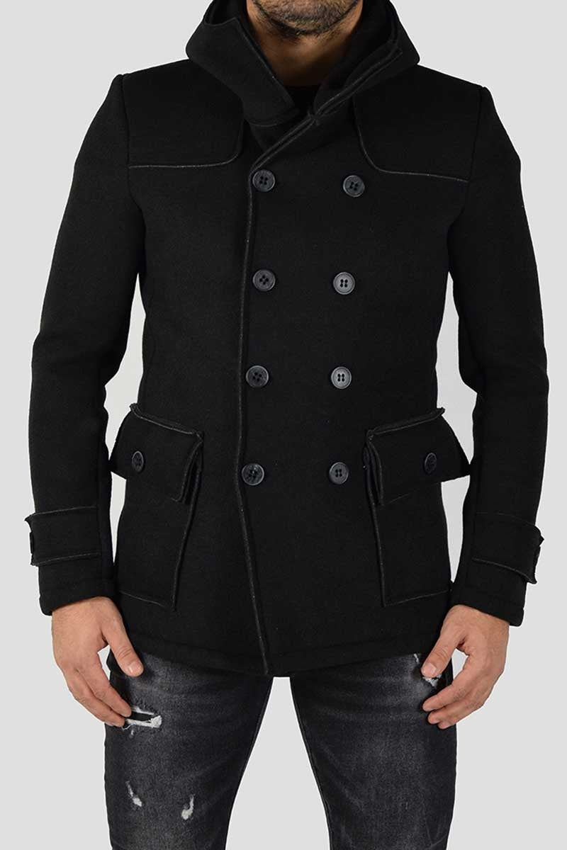 CAPPOTTO DOPPIOPETTO CON CAPPUCCIO