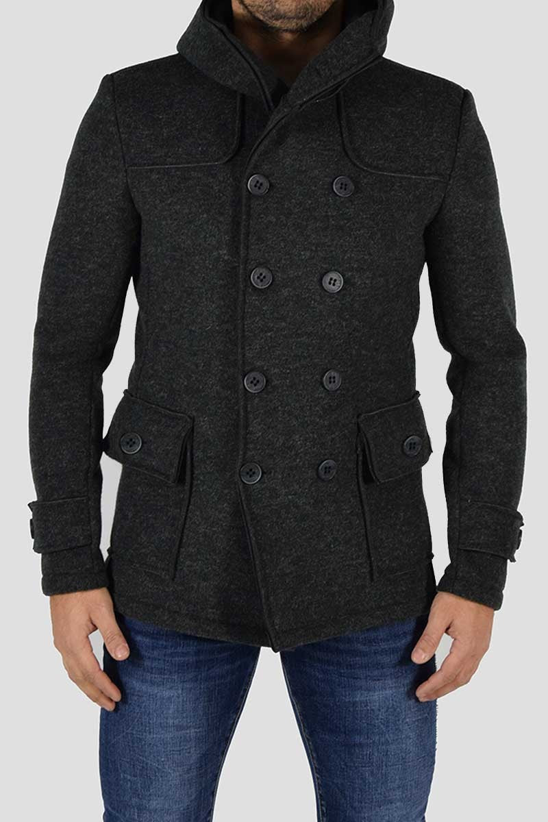 CAPPOTTO DOPPIOPETTO CON CAPPUCCIO