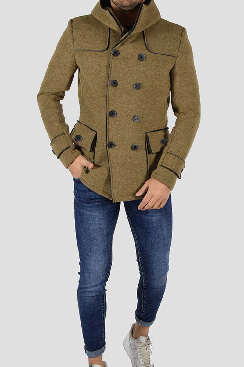 CAPPOTTO DOPPIOPETTO CON CAPPUCCIO