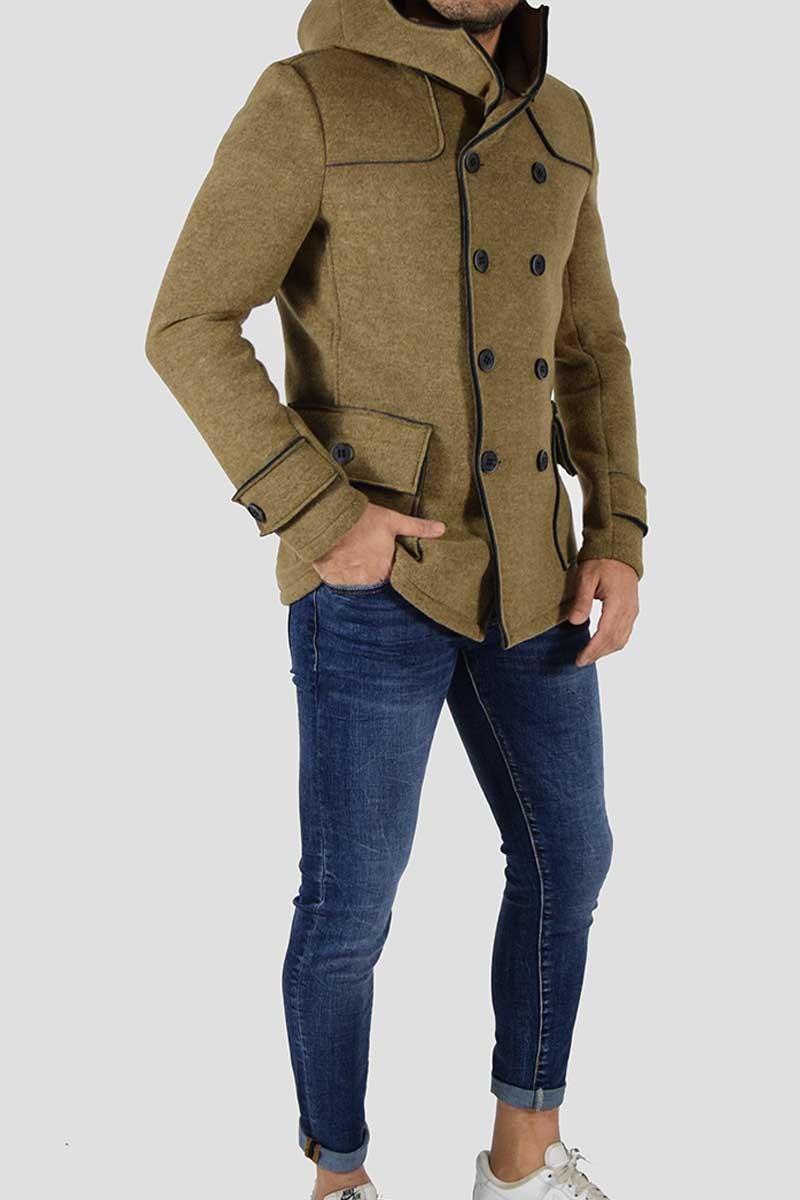 CAPPOTTO DOPPIOPETTO CON CAPPUCCIO