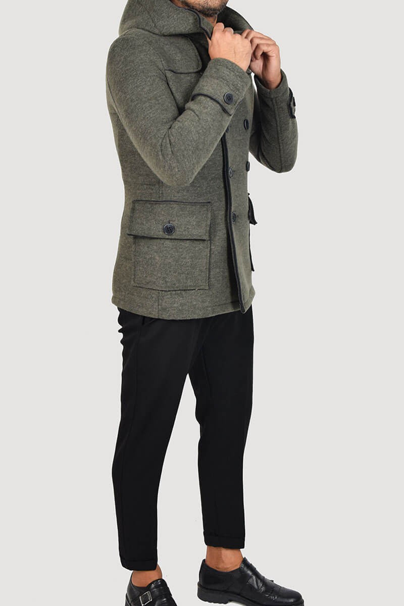 CAPPOTTO DOPPIOPETTO CON CAPPUCCIO