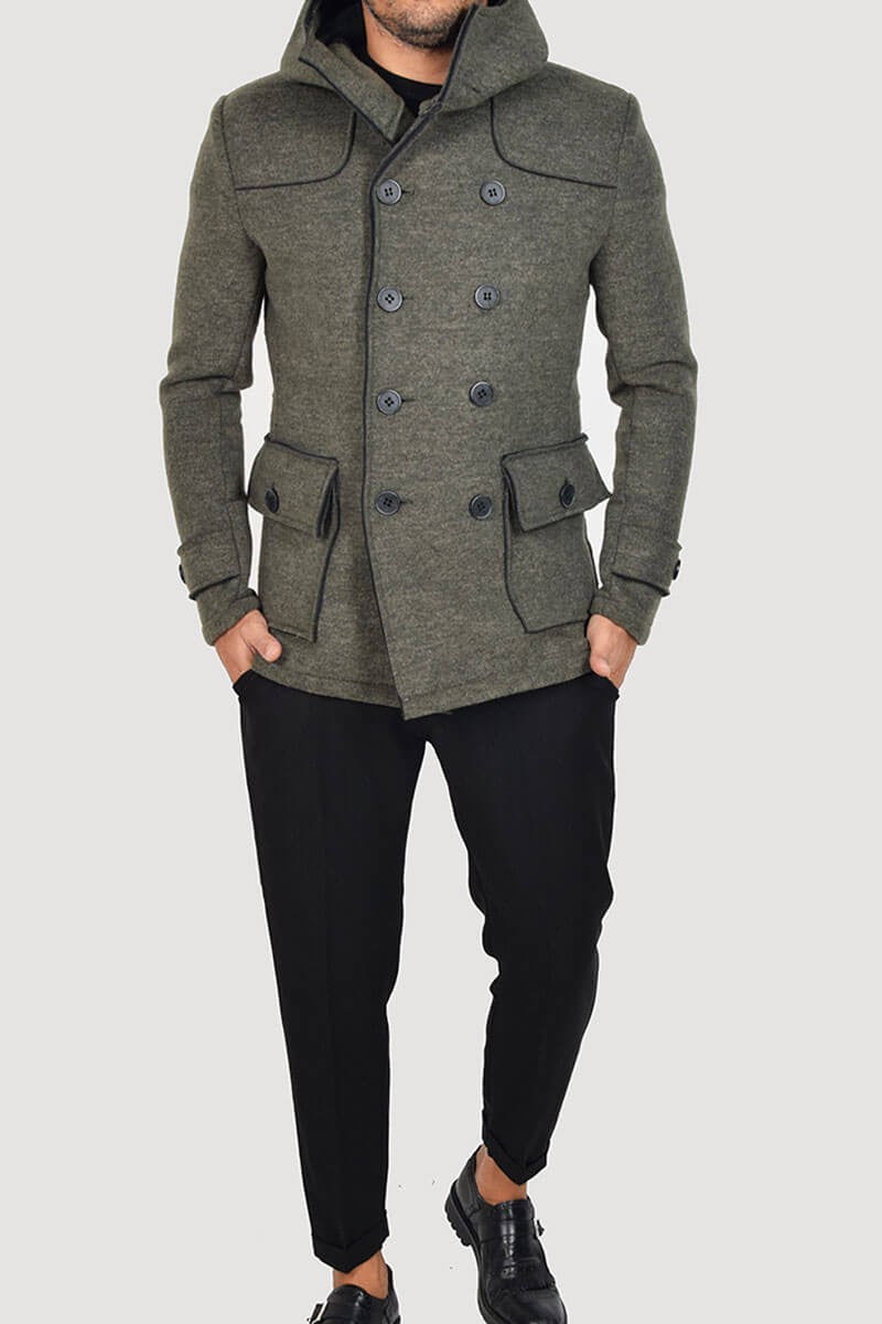 CAPPOTTO DOPPIOPETTO CON CAPPUCCIO