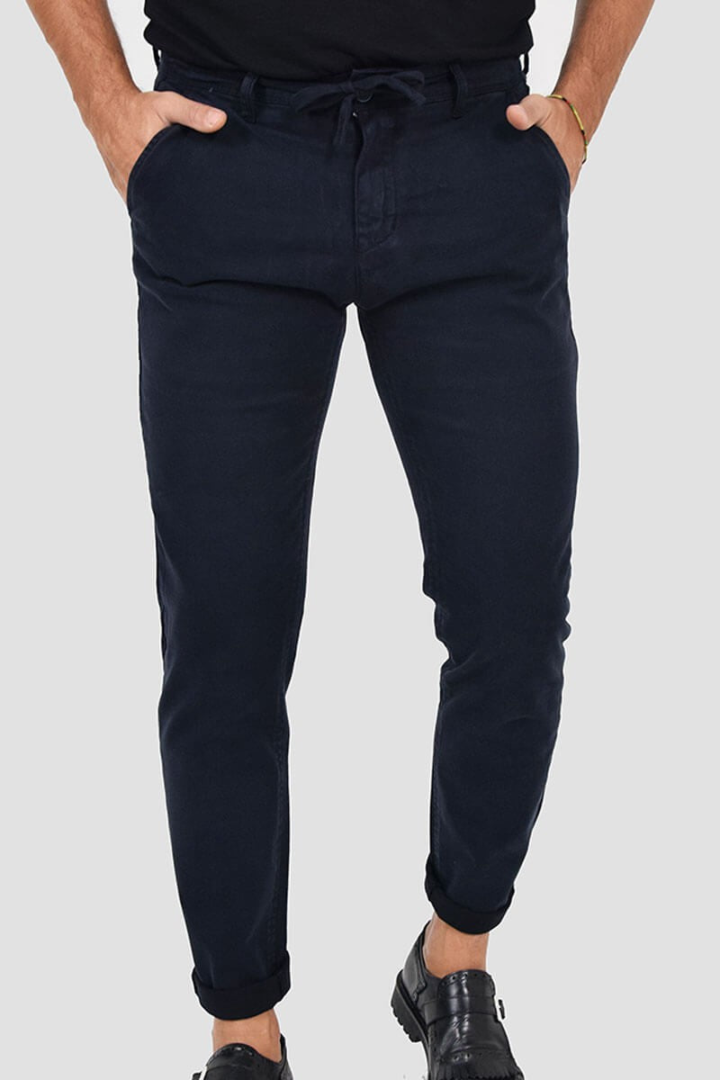 PANTALONI SLIM FIT CON VITA ELASTICIZZATA