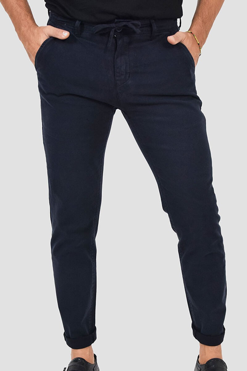 PANTALONI SLIM FIT CON VITA ELASTICIZZATA