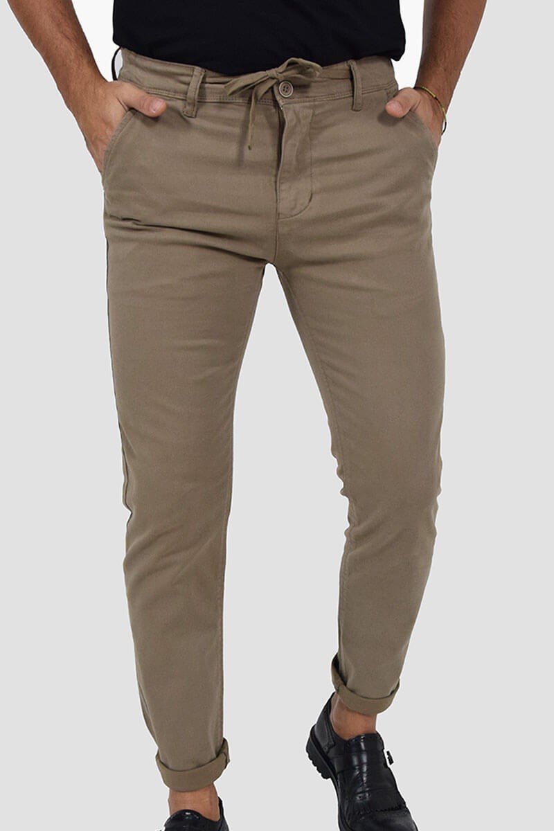 PANTALONI SLIM FIT CON VITA ELASTICIZZATA