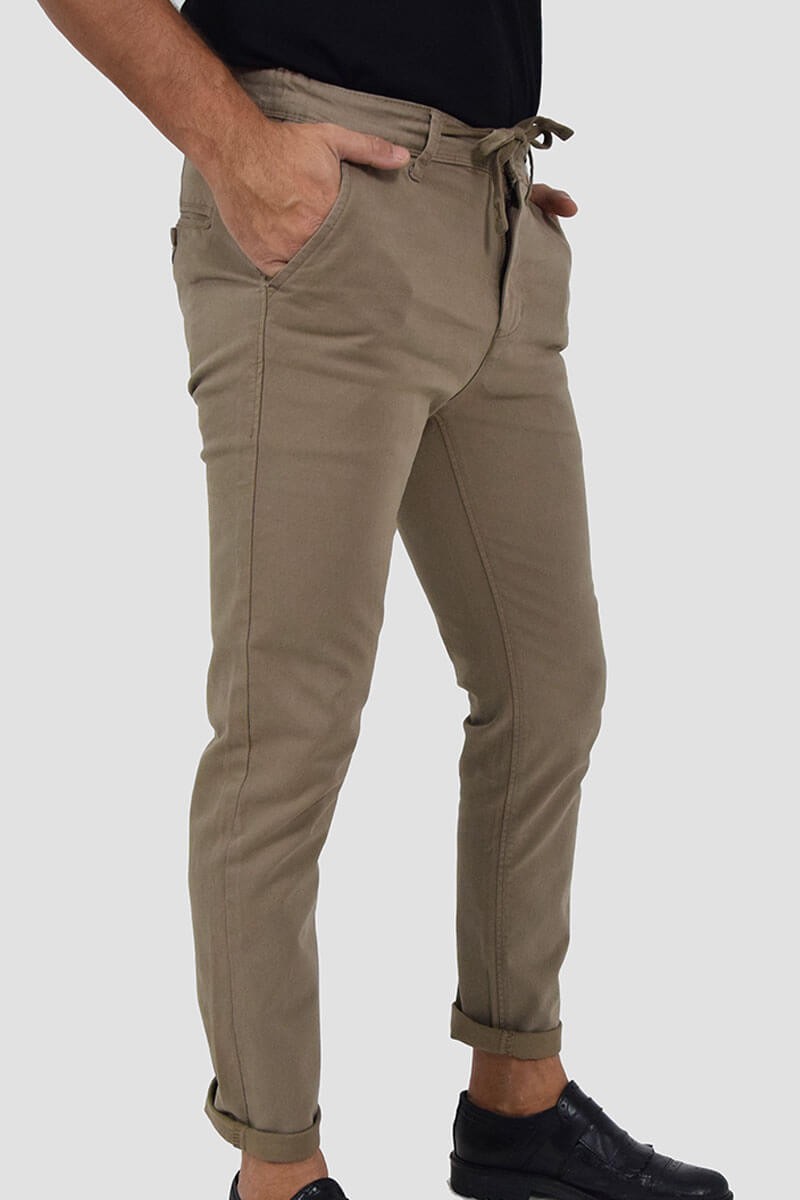PANTALONI SLIM FIT CON VITA ELASTICIZZATA