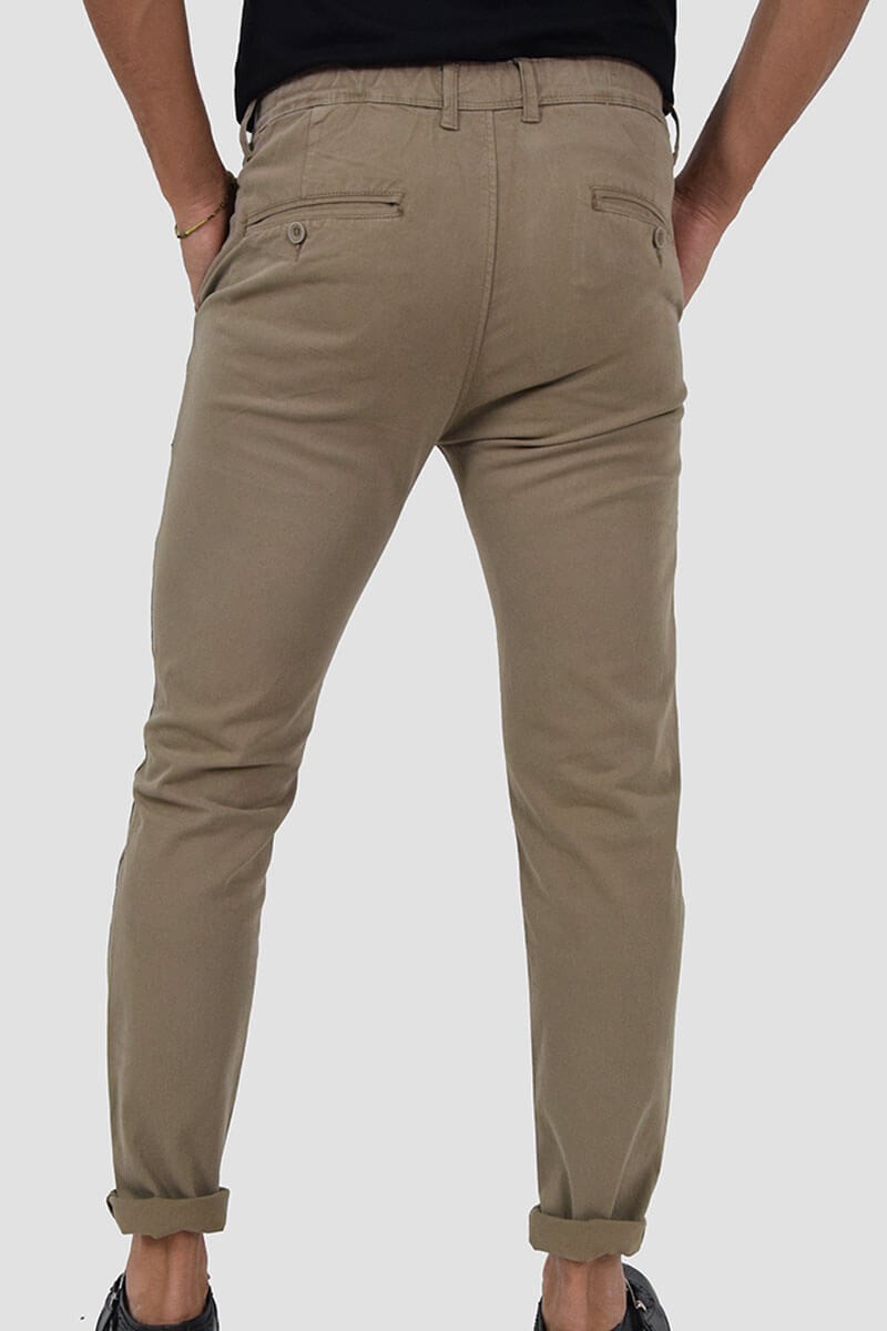 PANTALONI SLIM FIT CON VITA ELASTICIZZATA