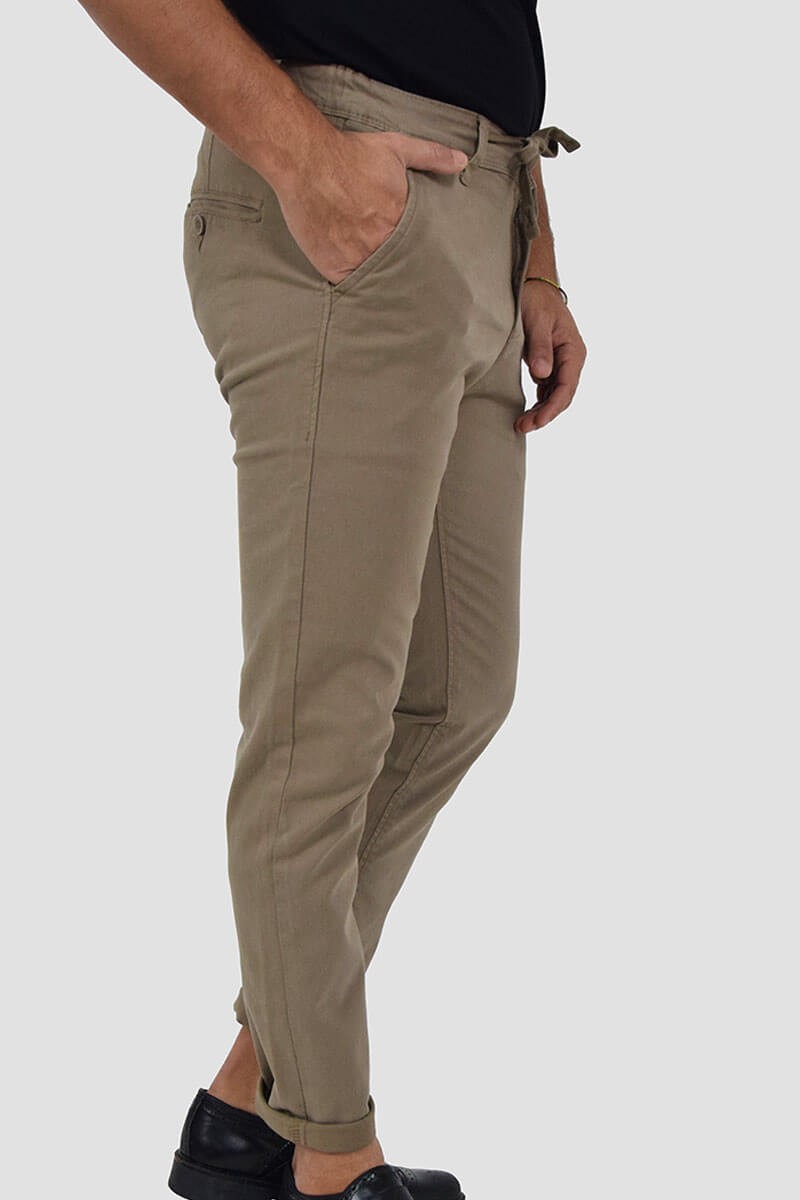 PANTALONI SLIM FIT CON VITA ELASTICIZZATA