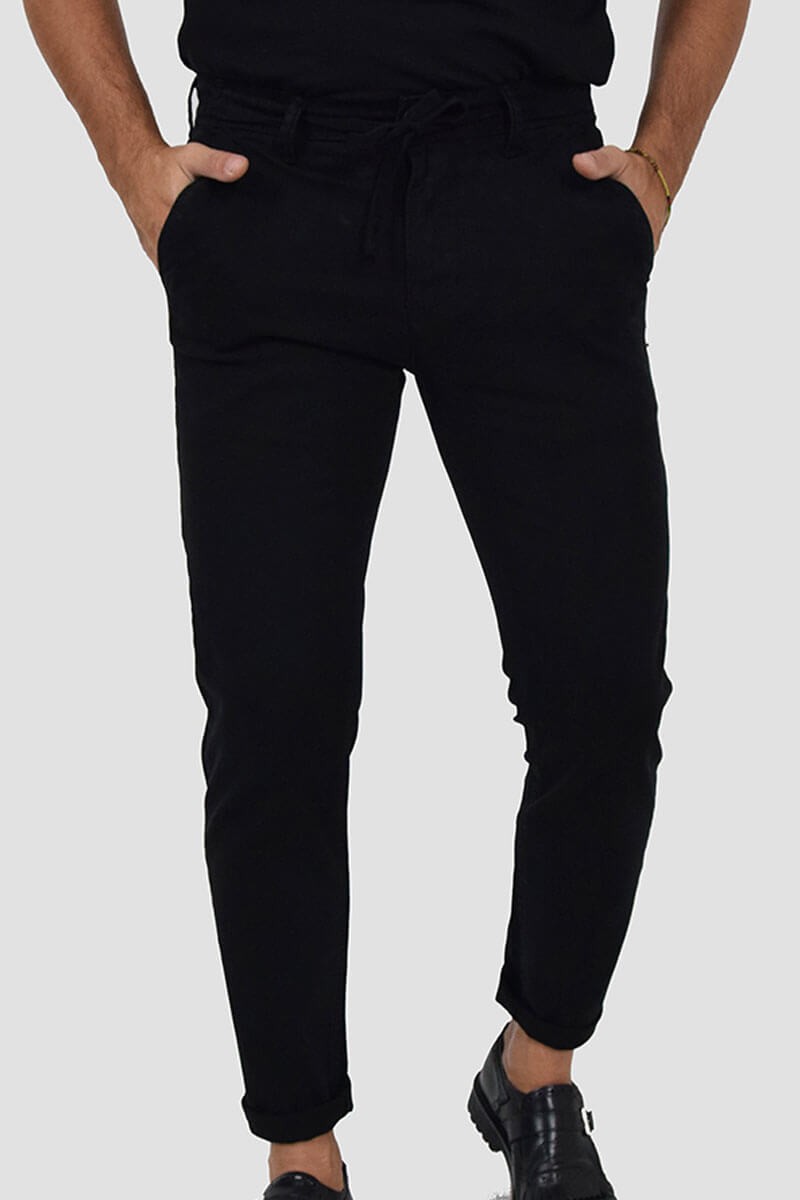 PANTALONI SLIM FIT CON VITA ELASTICIZZATA