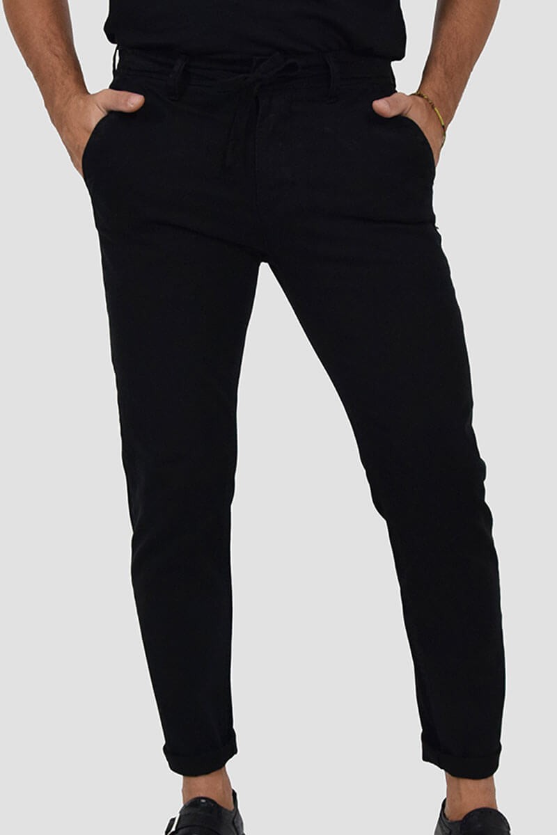 PANTALONI SLIM FIT CON VITA ELASTICIZZATA