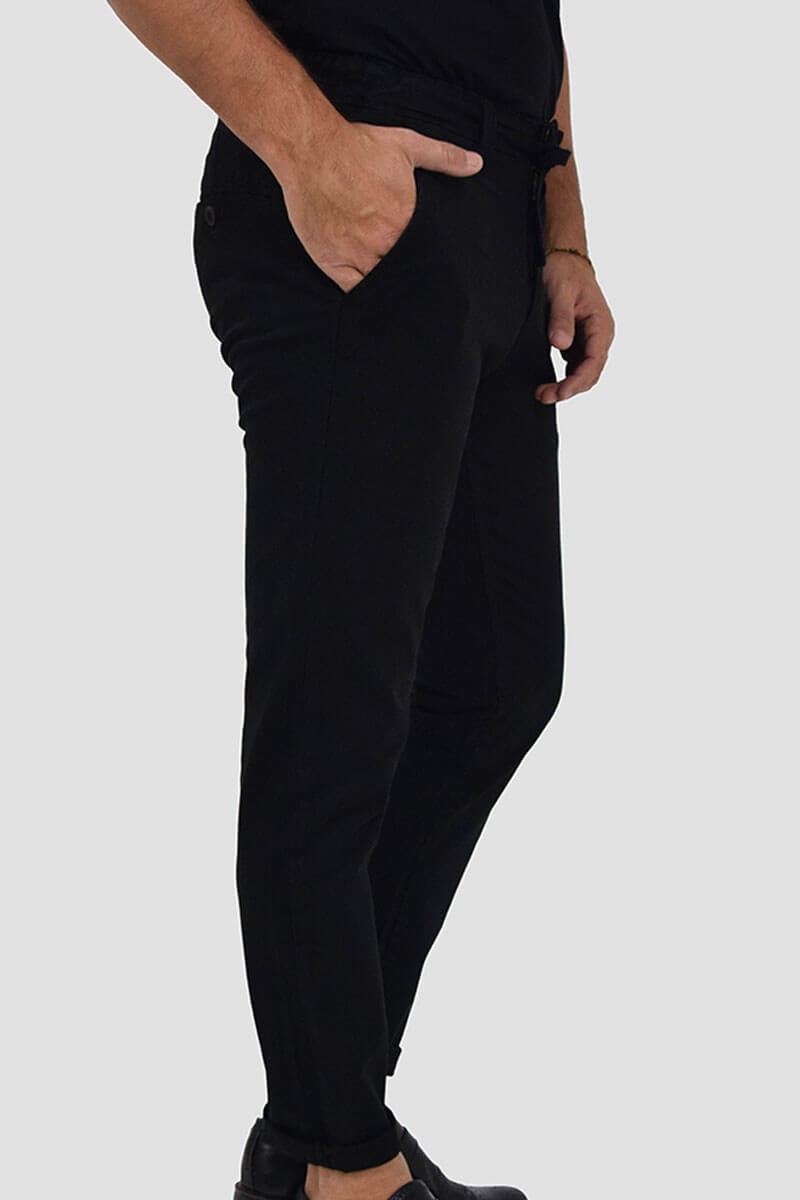 PANTALONI SLIM FIT CON VITA ELASTICIZZATA
