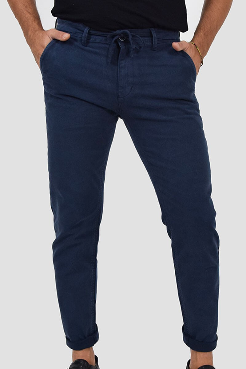 PANTALONI SLIM FIT CON VITA ELASTICIZZATA