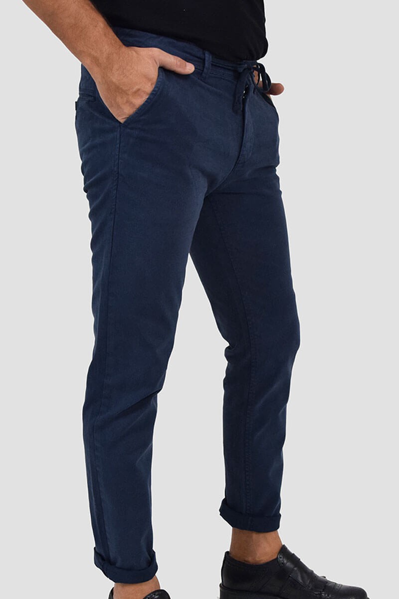 PANTALONI SLIM FIT CON VITA ELASTICIZZATA