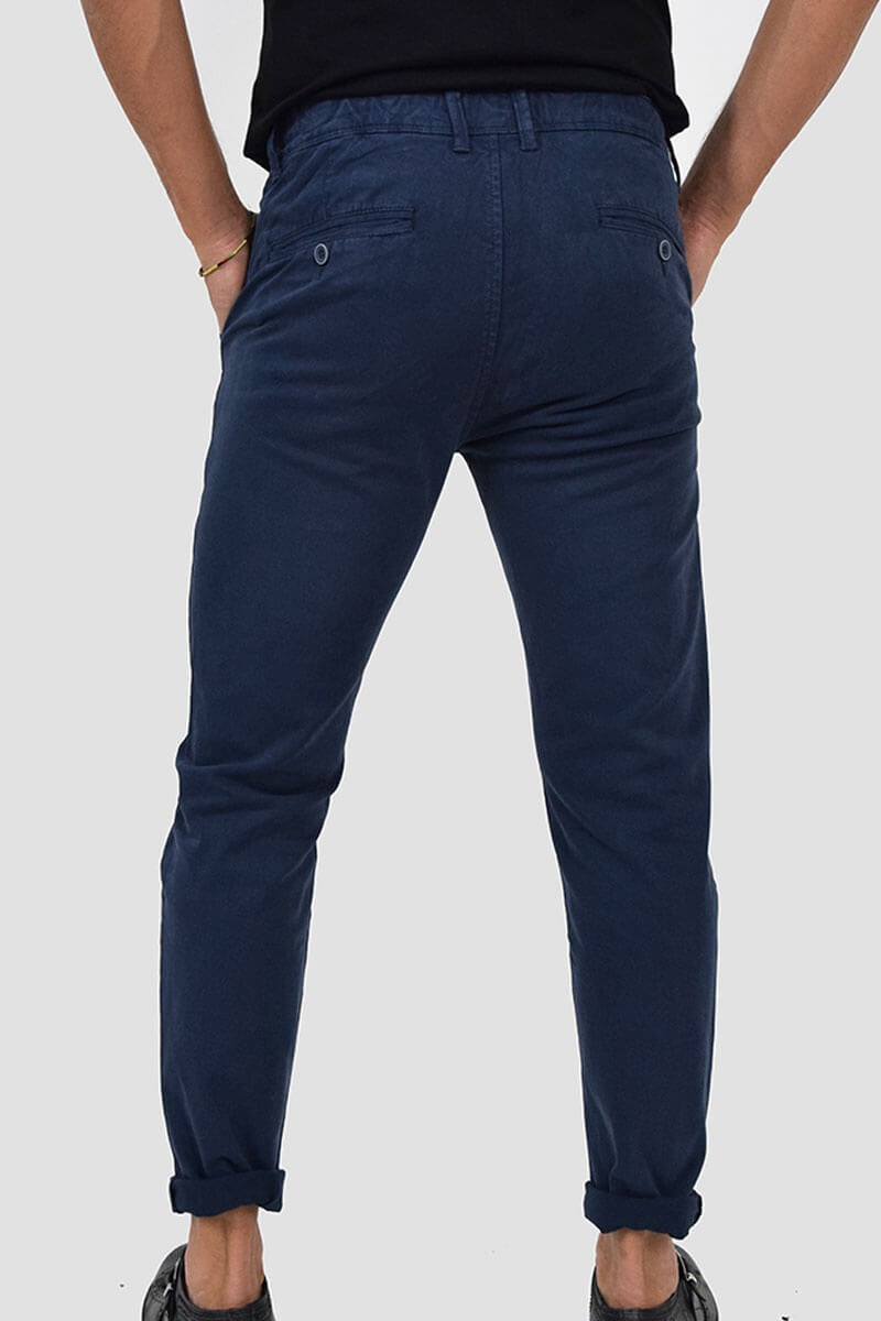 PANTALONI SLIM FIT CON VITA ELASTICIZZATA
