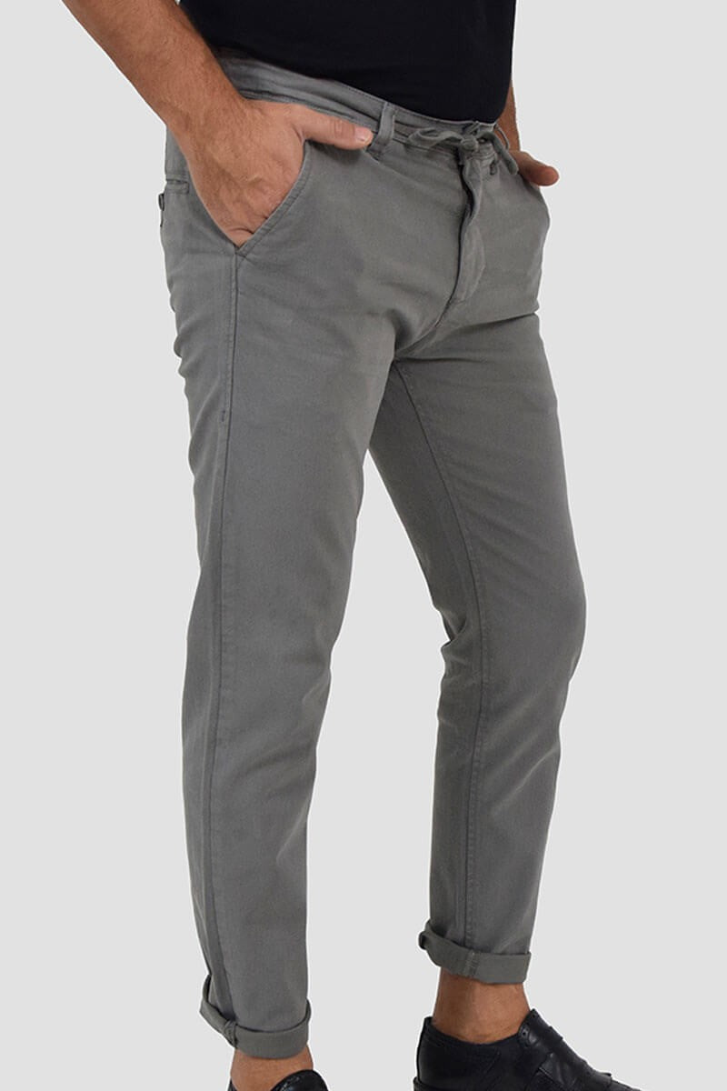 PANTALONI SLIM FIT CON VITA ELASTICIZZATA