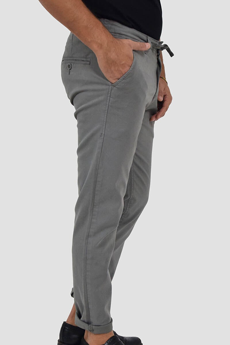 PANTALONI SLIM FIT CON VITA ELASTICIZZATA