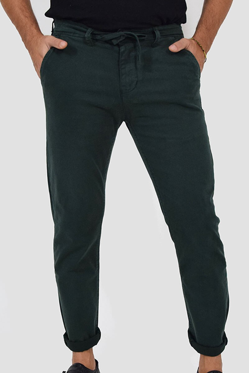 PANTALONI SLIM FIT CON VITA ELASTICIZZATA