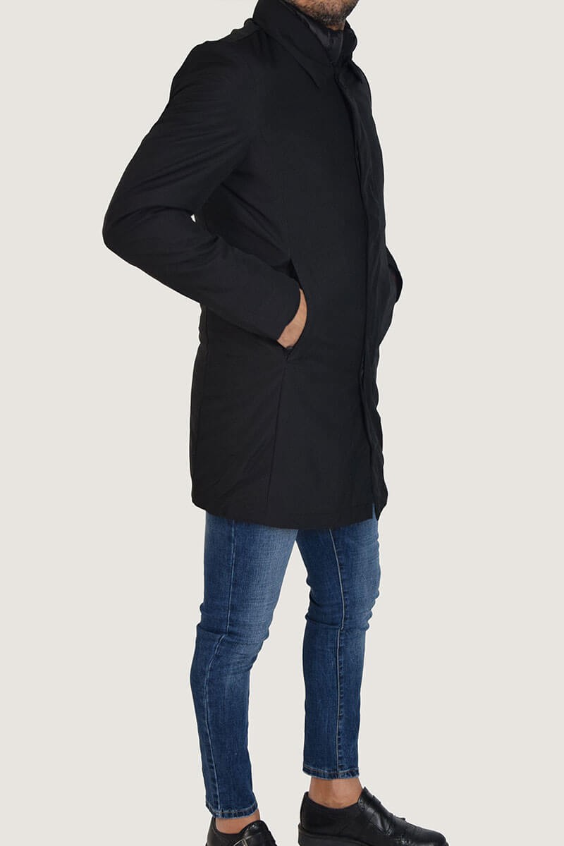 TRENCH TESSUTO TECNICO CON PETTORINA