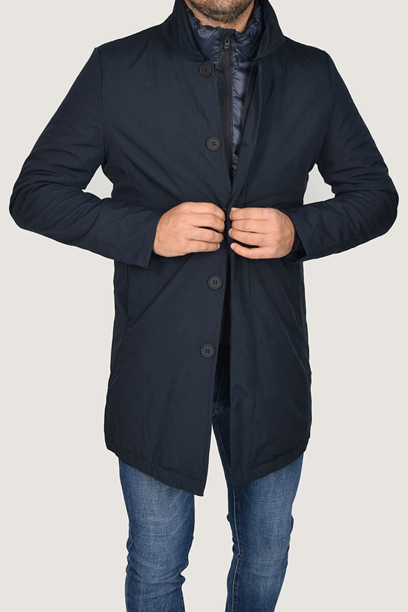 TRENCH TESSUTO TECNICO CON PETTORINA