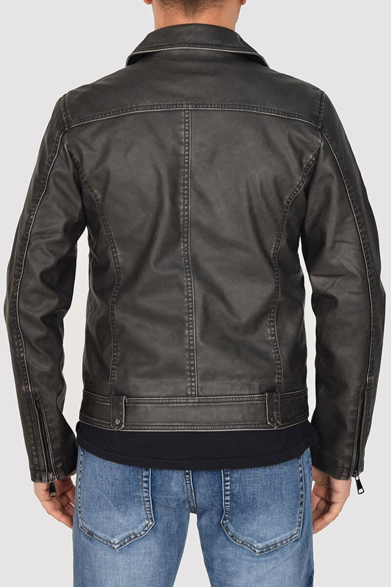 GIUBBOTTO CHIODO IN ECOPELLE