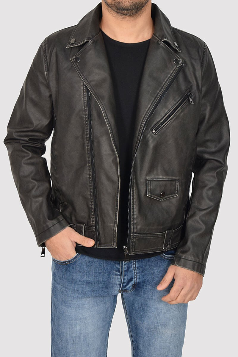 GIUBBOTTO CHIODO IN ECOPELLE