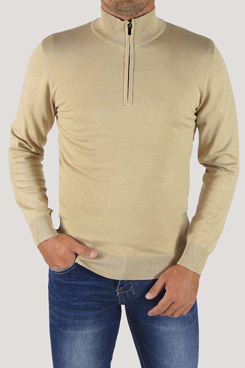 PULLOVER CON CERNIERA SUL COLLO
