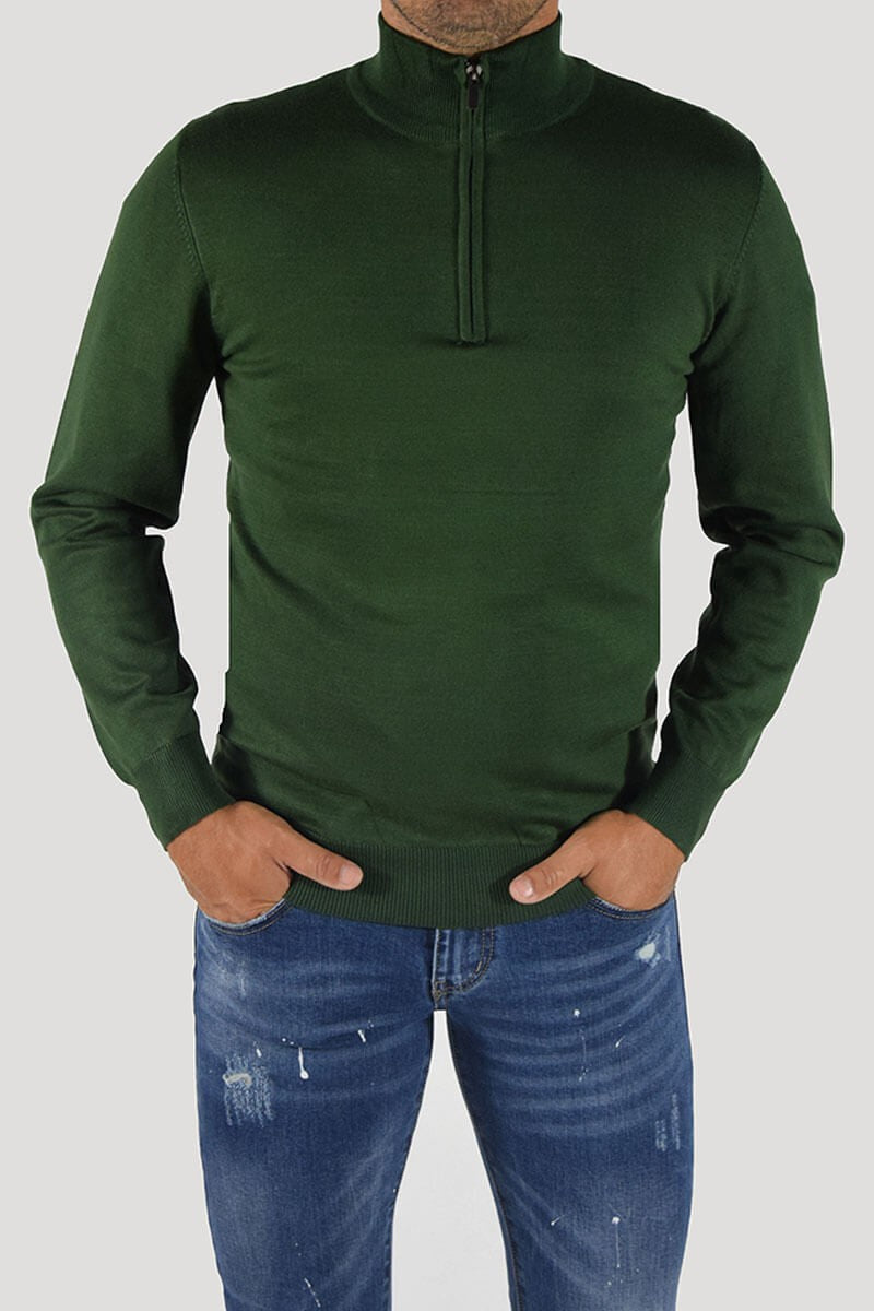 PULLOVER CON CERNIERA SUL COLLO