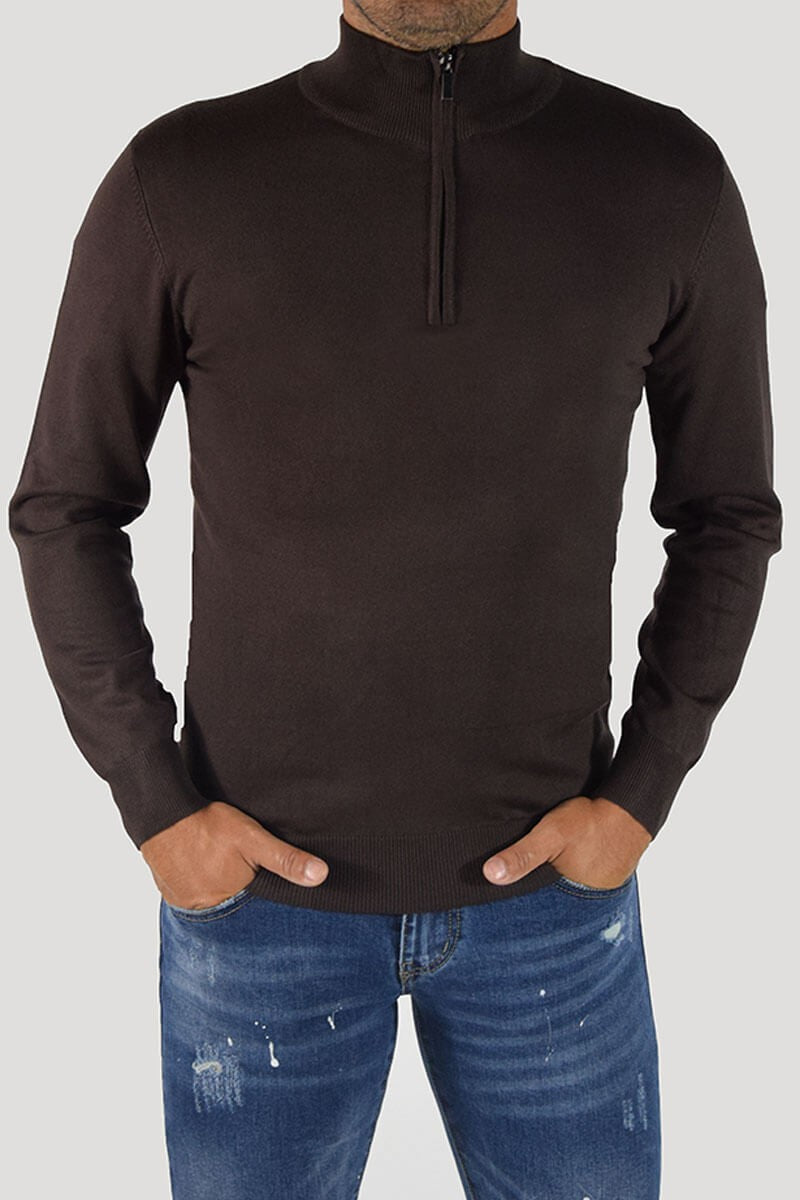 PULLOVER CON CERNIERA SUL COLLO