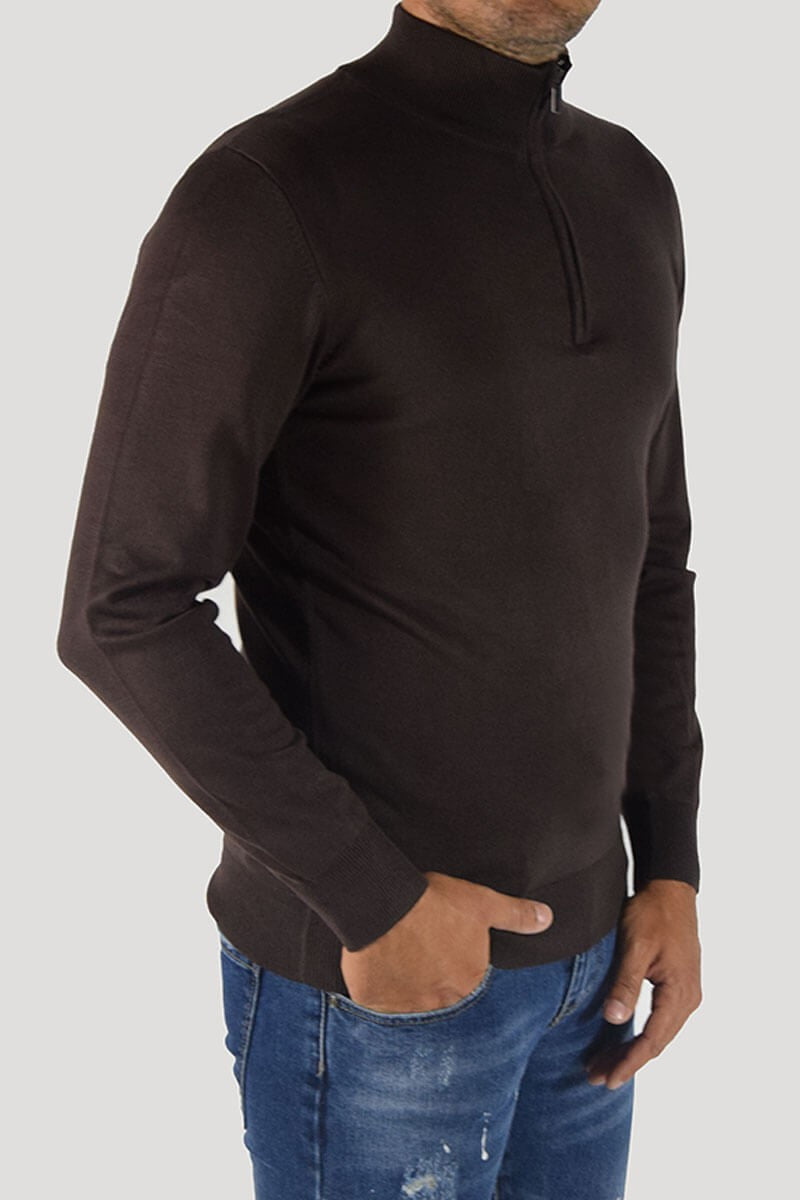 PULLOVER CON CERNIERA SUL COLLO