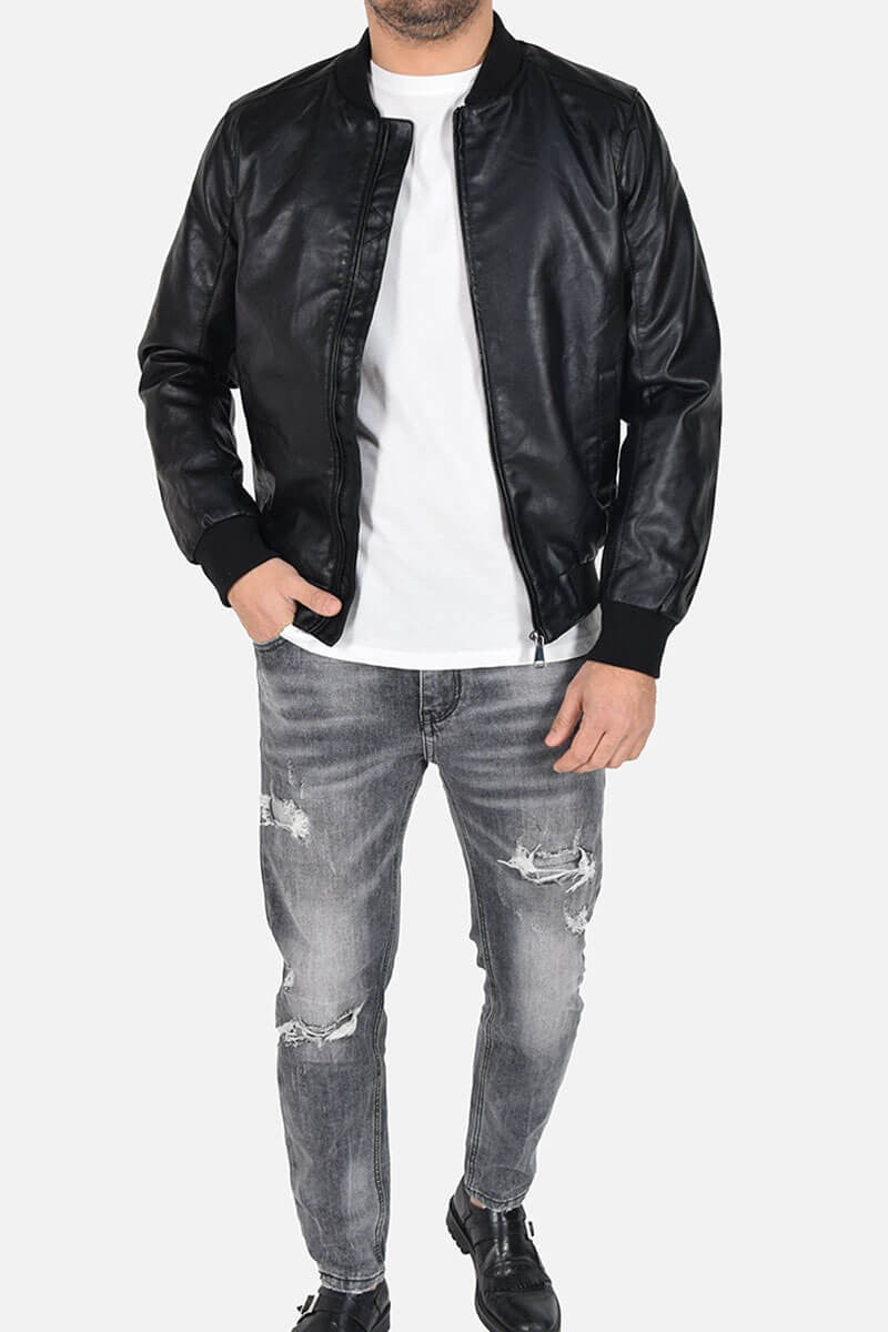 GIUBBOTTO IN ECOPELLE