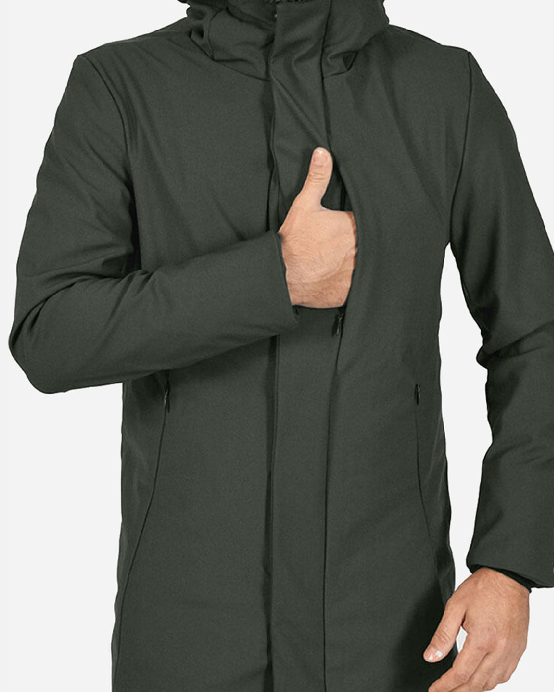Giubbotto tessuto tecnico con pile interno