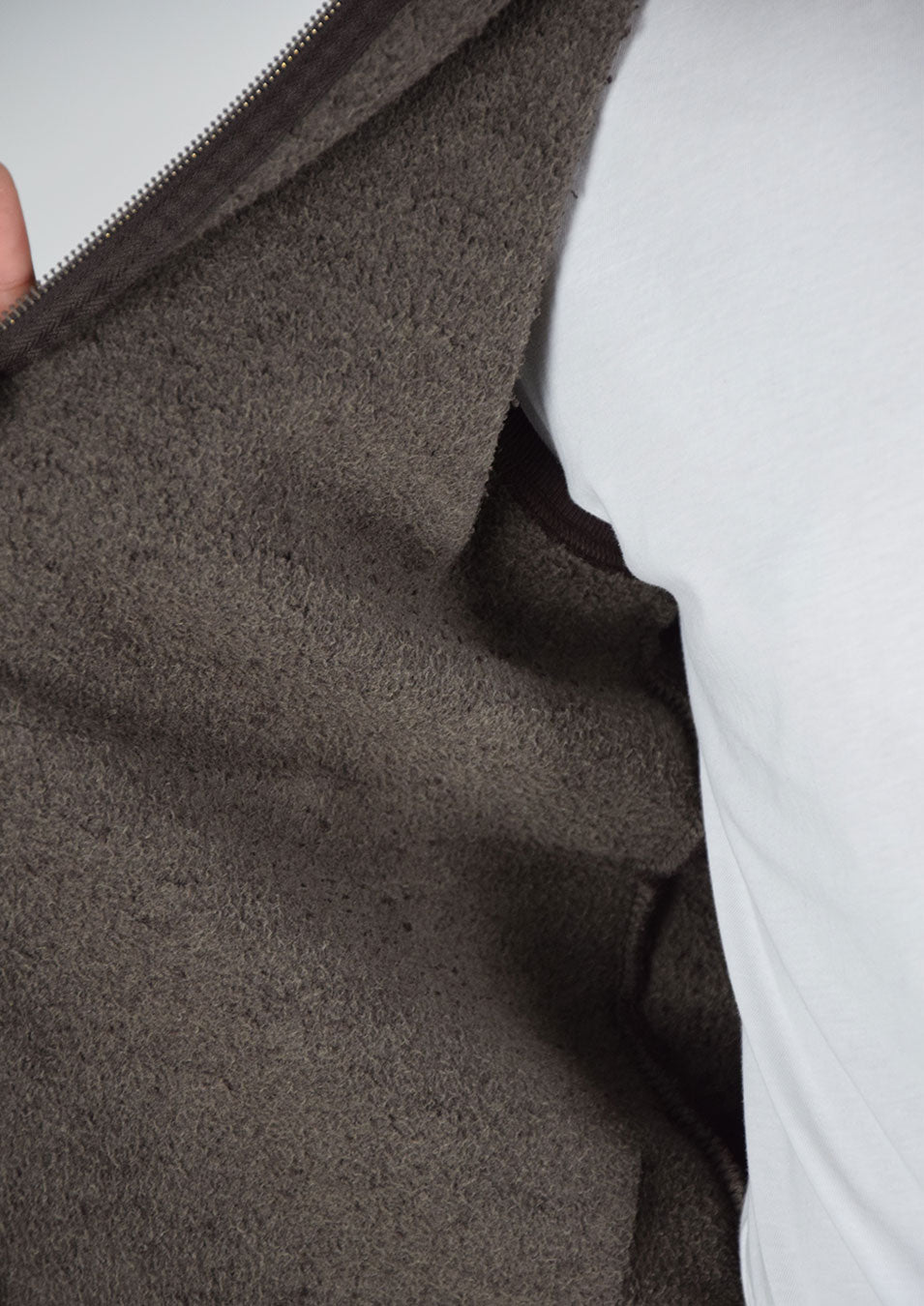 Gilet in felpa stone wash in cotone