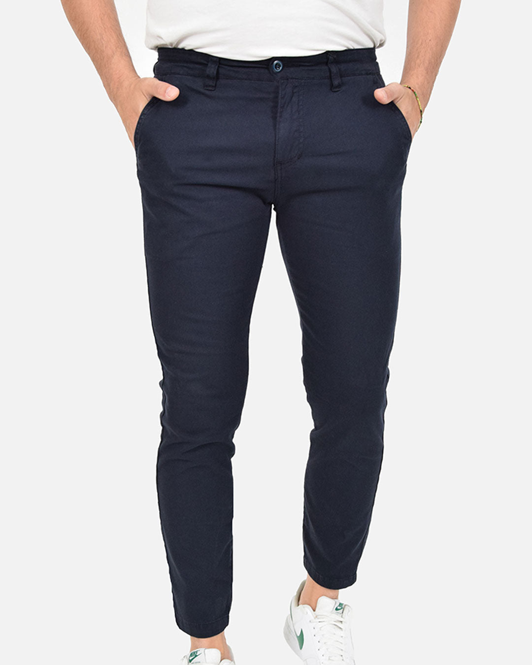 Pantaloni skinny capri in piquet